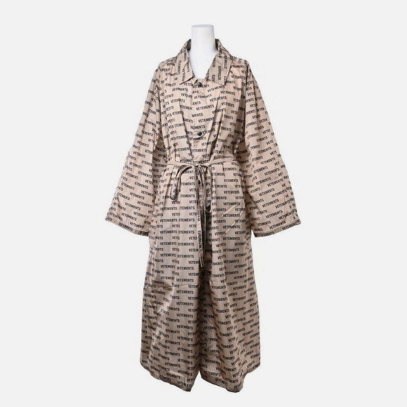 Unisex Vetement nylon print logo jacket